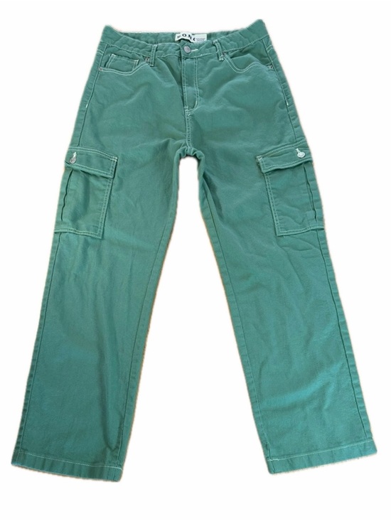 S.O.N.G. Denim - S.O.N.G. 90s Boyfriend Cargo Jeans Women's Size 13/31 Green High Rise Pockets